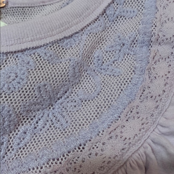 FREE PEOPLE Rose Party Embroidered Lace Blouse Ruffles NWT - Picture 6 of 11